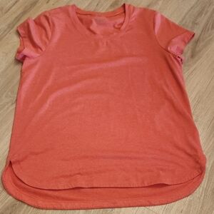 Athleta Hesthered Coral Super Soft Short Sleeve Tee